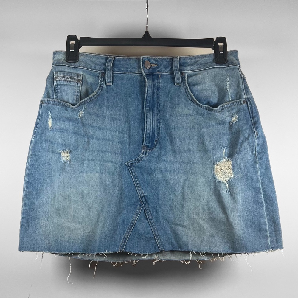 Calvin Klein Denim Distressed Skirt